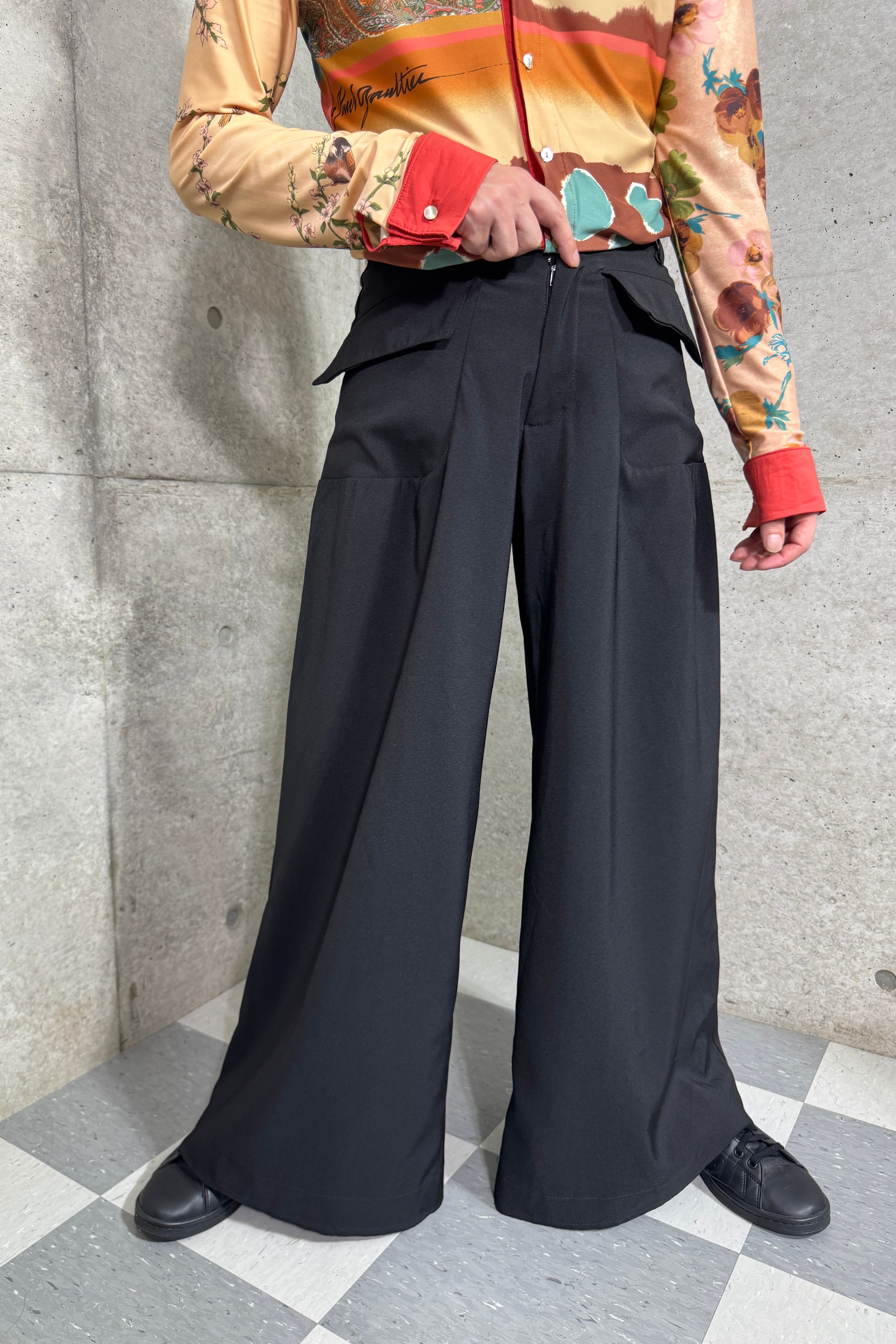 vintage design flare pants from france