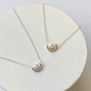 12/12(金)21時発売*ミニ ムーン パール ネックレス MN1782