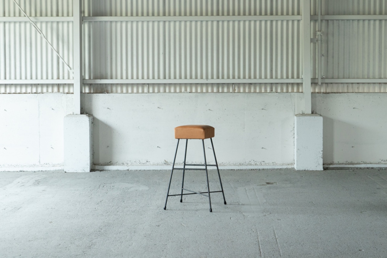 LOAF STOOL HIGH /スツール/本革座面/ H710mm/送料無料(北海道・沖縄・離島除く)