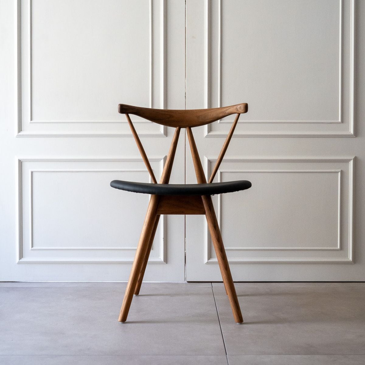VILHELM WOHLERT PIANO CHAIR Leather（Black） Brown / ピアノチェア