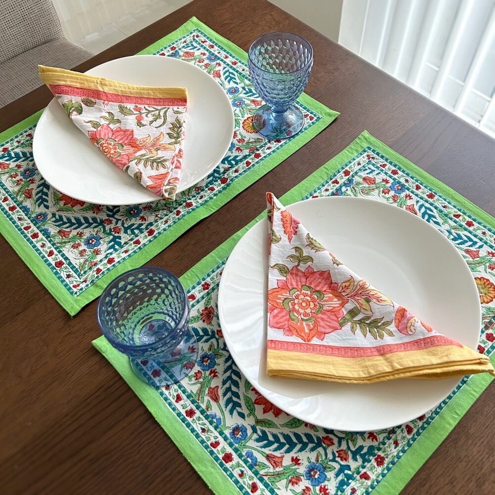 和モダン漆器 テーブルコーディネート プレイスプレート 緑プレート