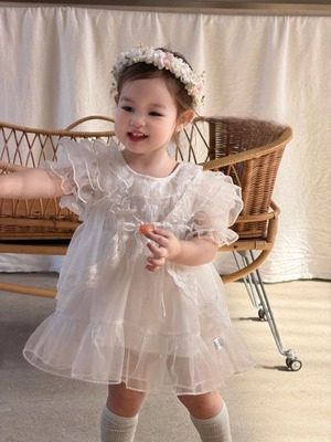 [my daughter] White Angel Sasha Dress Cardigan Set-up / [마이다럴] 화이트엔젤샤샤원피스가디건세트
