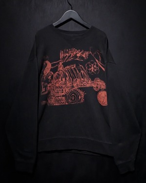 【WEAPON VINTAGE】"OLD GAP" Skull Print Design Loos Sweat Shirt