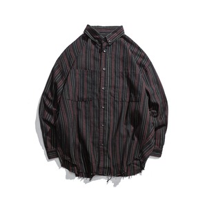 【MEN'S】ストライプ ロングスリーブシャツ