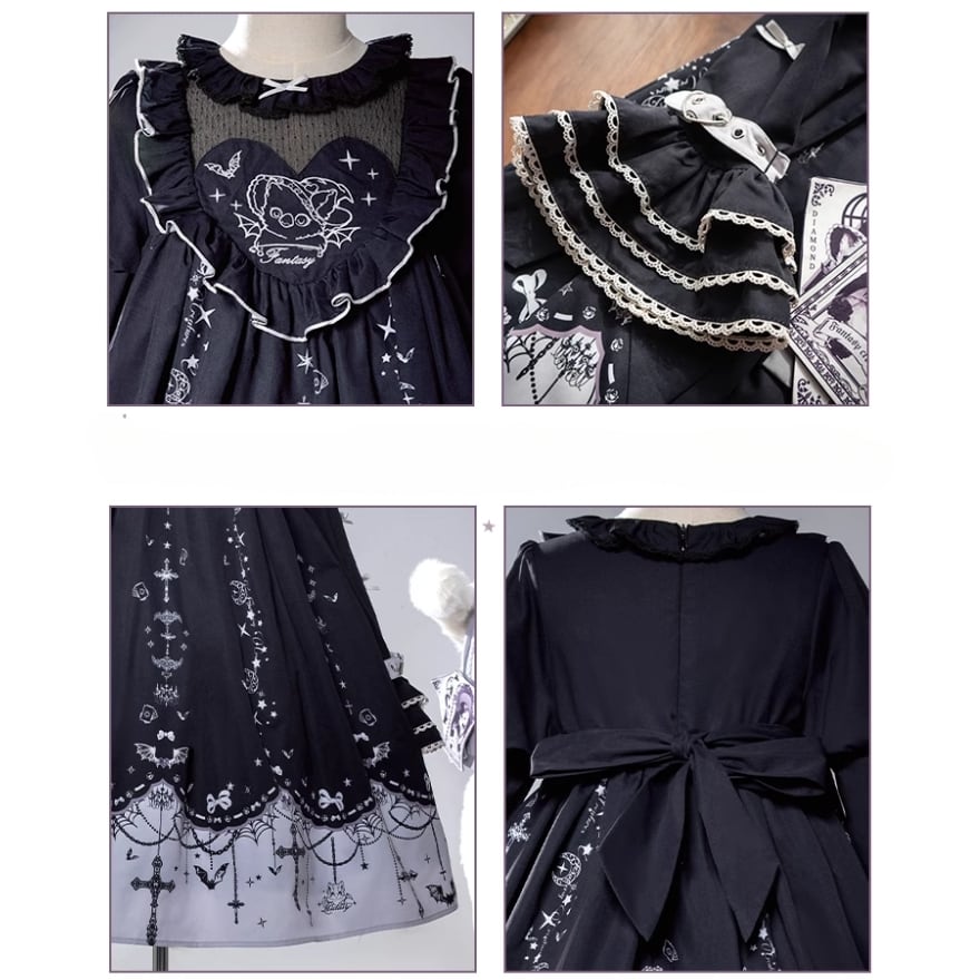 SEASONZ ゴスロリ ワンピース 闇カワイイ ダーク 暗黒 ゴシック lolita