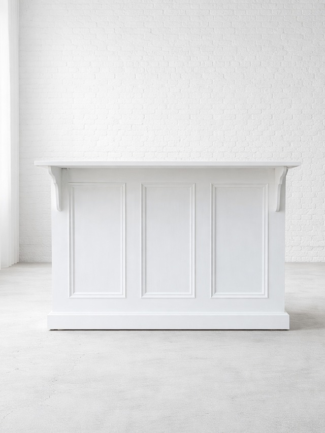 海外インテリア風キッチンカウンター179 (大理石天板・アイランドカウンター)W1200 オーダーメイド家具