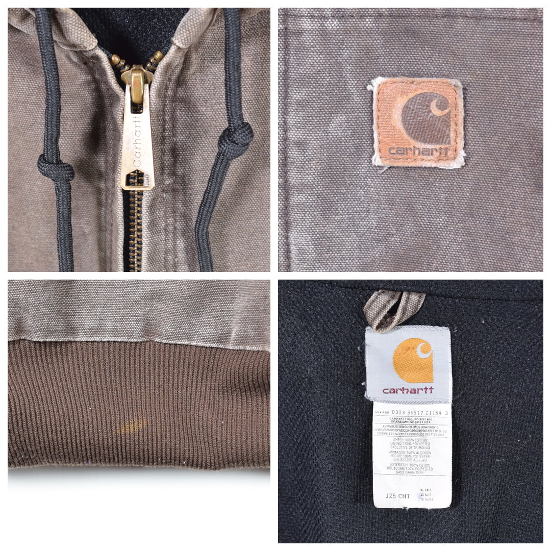 00s カーハート メキシコ製 アクティブジャケット こげ茶 フェード
