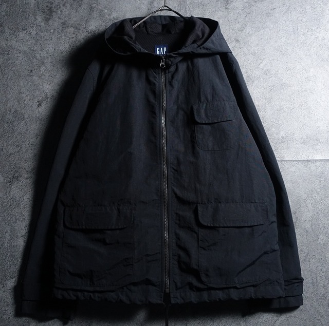 90s “OLD GAP” Black Multi-Pocket Design Nylon Jacket