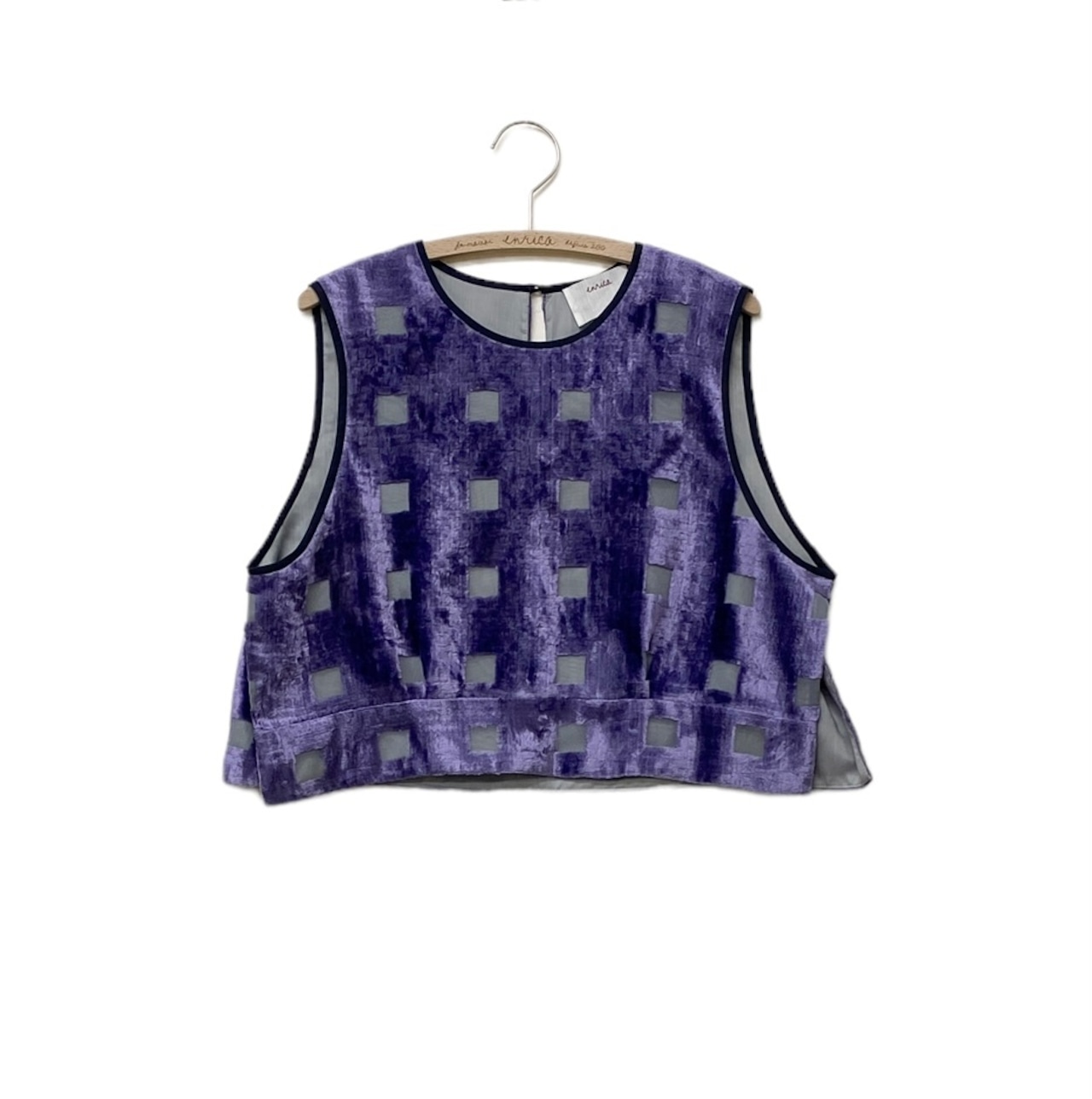 【"パリの街並み"柄 ベルベットベスト】VEST 003