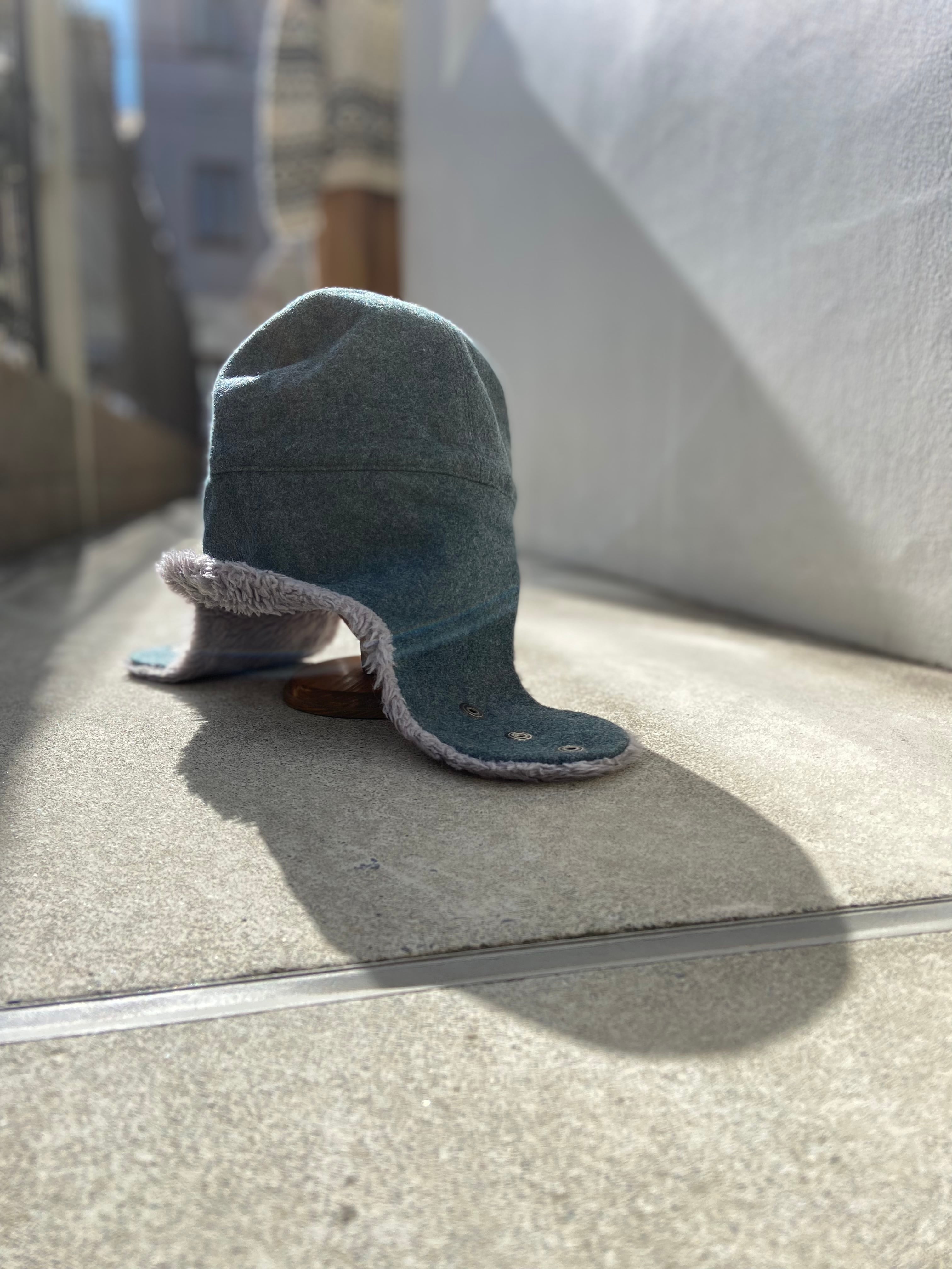 Swiss military wool × boa flight cap | N.vintage