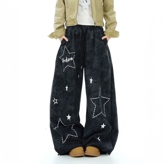ダッシュラインスターミックススウェットパンツ 2col   R02862