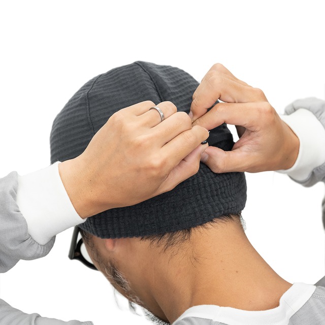 【RIDGE MOUNTAIN GEAR】Grid Merino Earmuff Cap（チャコール）