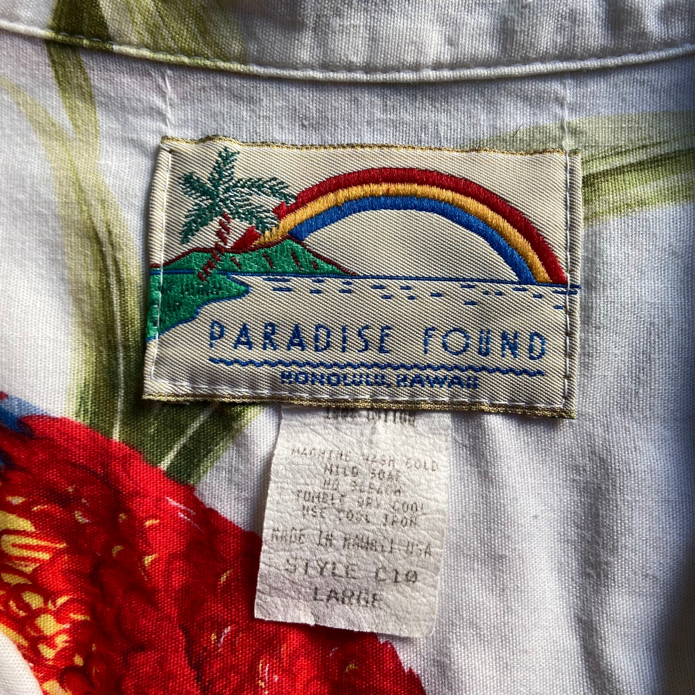 【激レア‼︎】Paradise Found Hawaii◎90s アロハシャツ