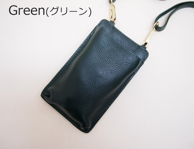 スマホポシェット ドリームスマートフォンポシェット 牛革 お財布機能&カード入れ付き