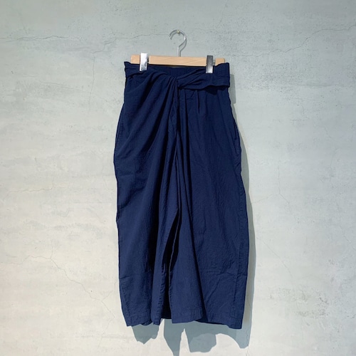 【COSMIC WONDER】縞絹綿の夢ラップキュロットパンツ ・Ryukyu indigo/15CW13017-3