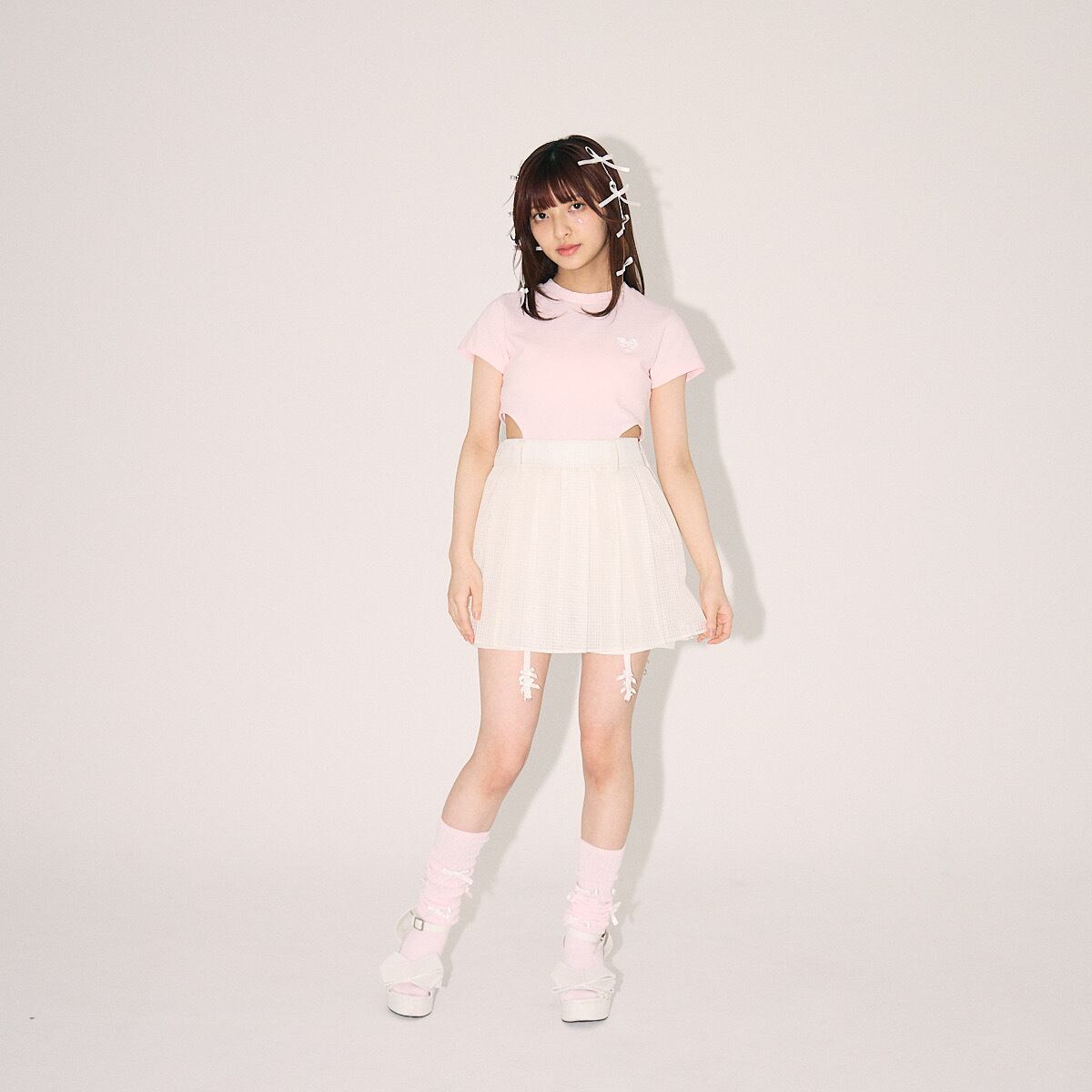 オーガンジーチェックプリーツスカート | lilLilly official 