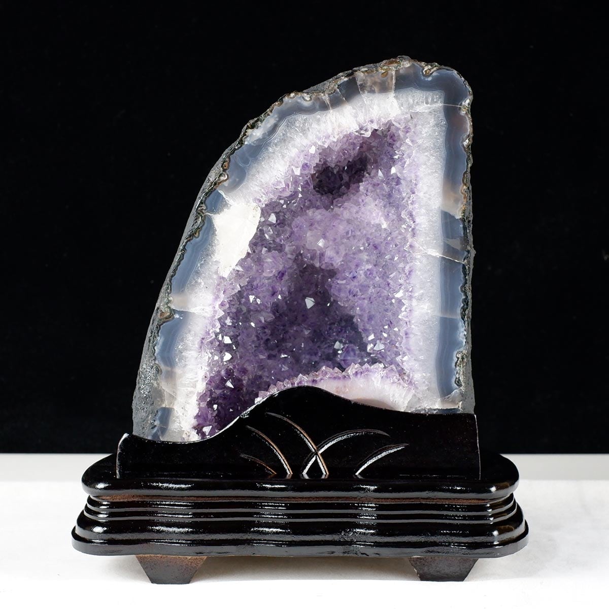 5.5Kg アメジストドーム ブラジル産 アメジスト ドーム 原石 置物 台座付属 一点物 174-2231