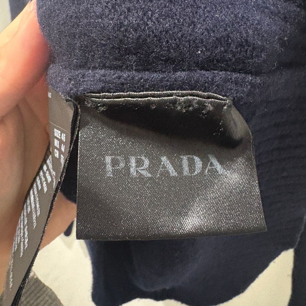PRADA プラダ Elbow Patch Drivers Knit ジップニット AMA1201634