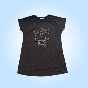 【wamRire】cat t-shirt gray