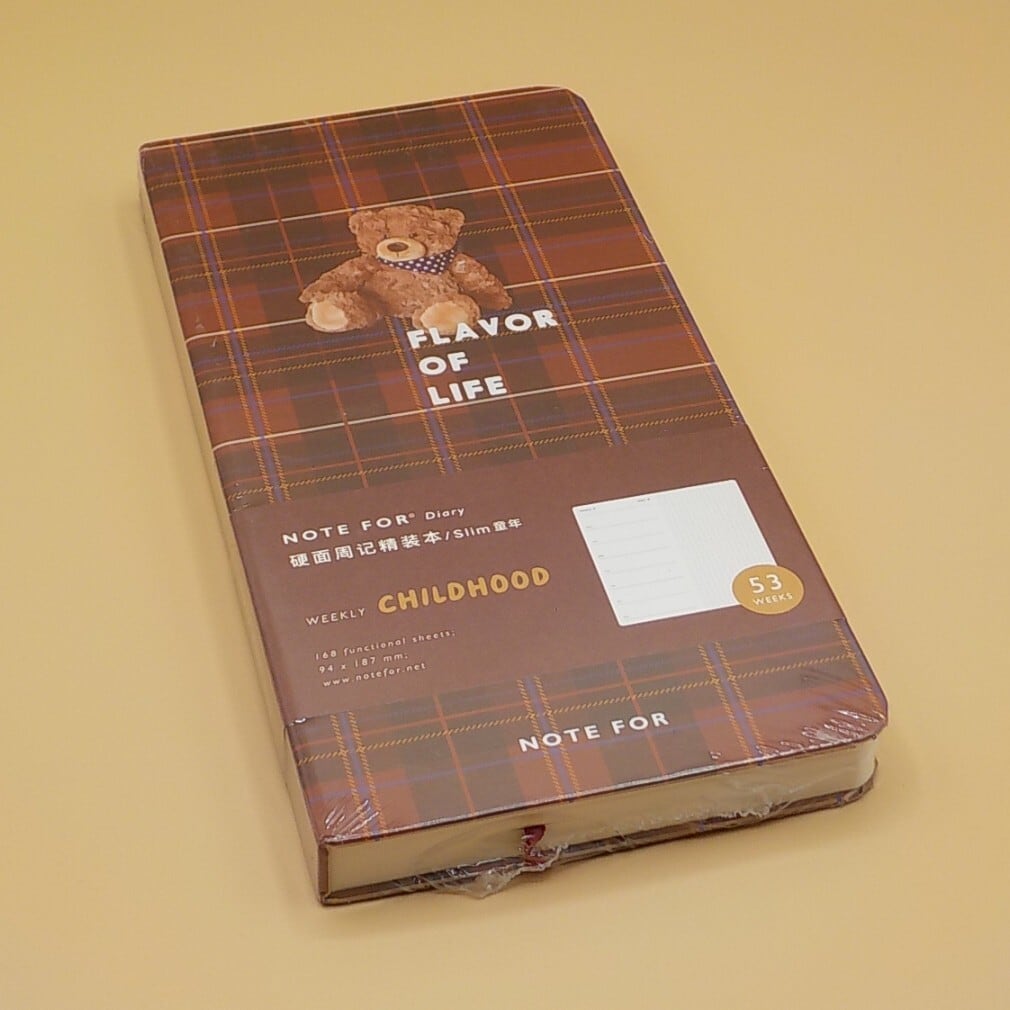 くま系手帳 海外 スケジュール帳 テディベア ギンガムチェック 日記