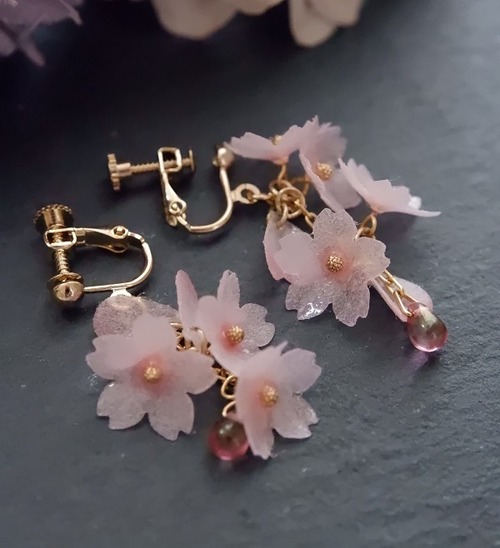 【オーダー】桜のピアス・イヤリング