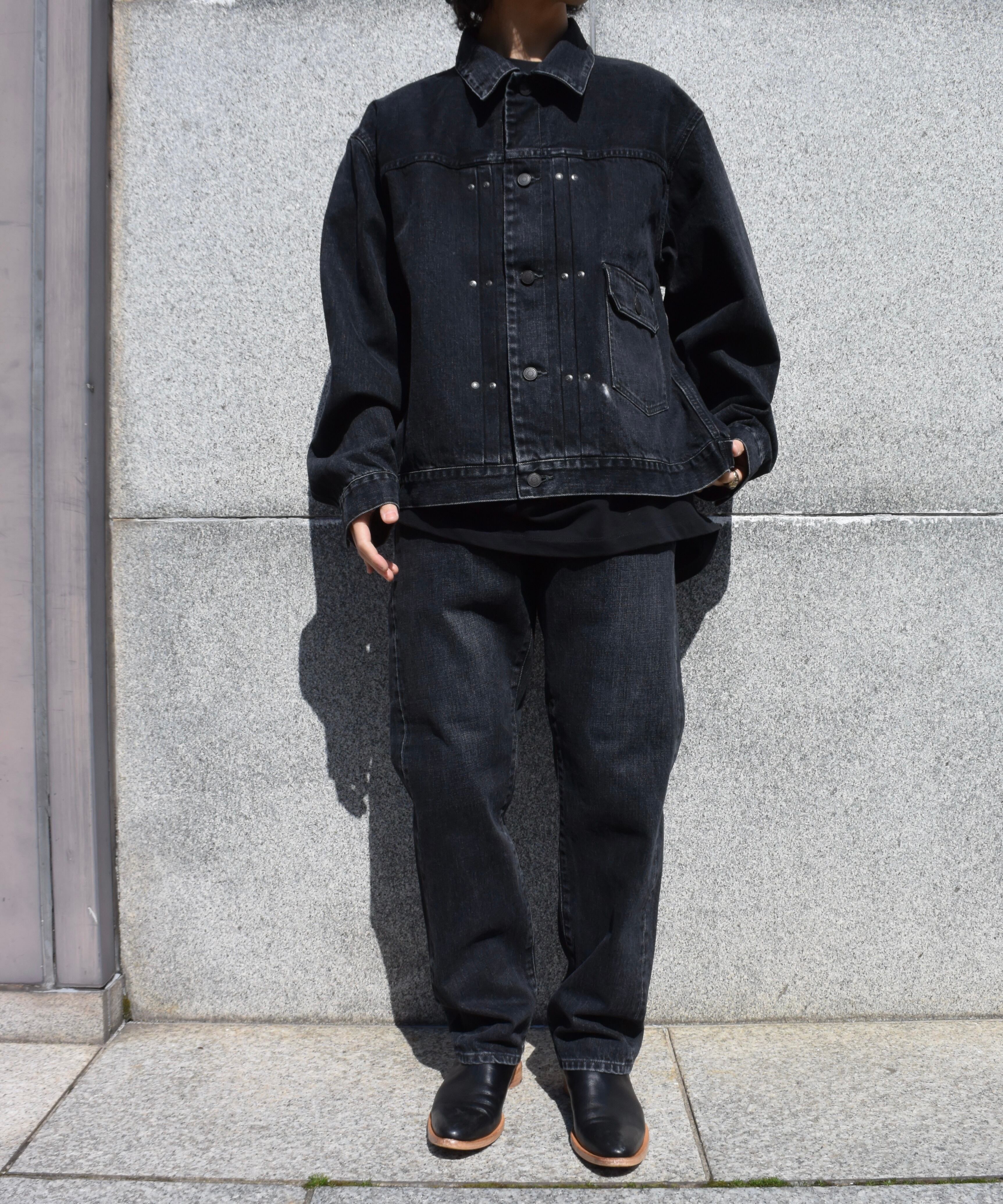 TANAKA / ST-126 THE STRAIGHT JEAN TROUSERS (BLACK SELVEDGE 