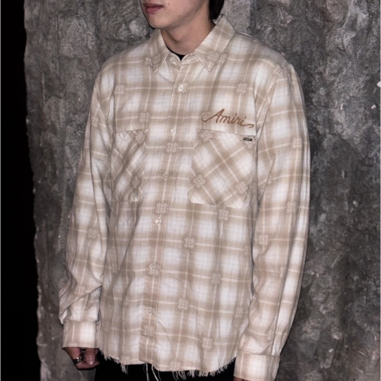 【AMIRI】BLEACH BANDANA PATCH FLANNEL - 15