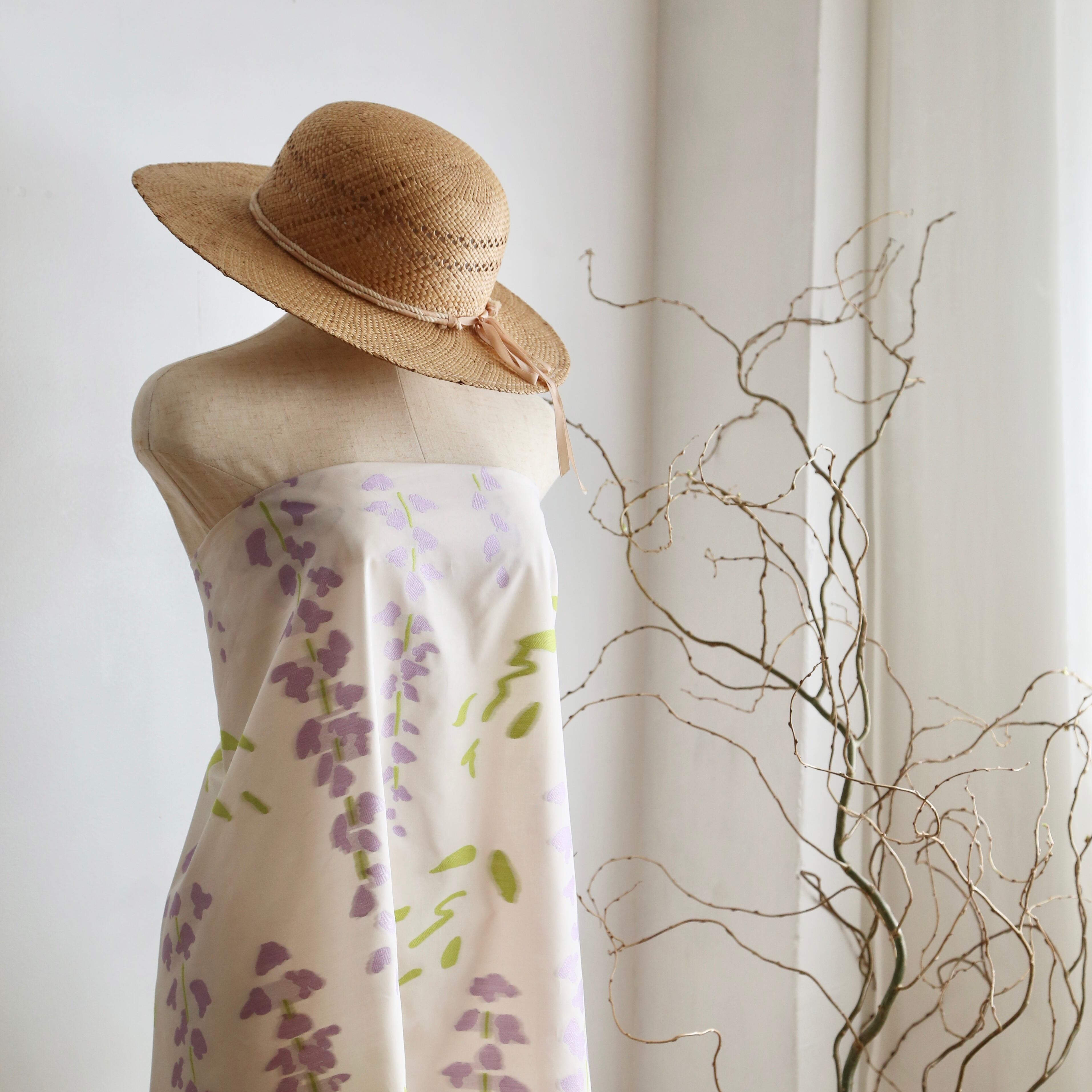 Original Textile 'Wisteria' White & Wisteria | IBAMOTO HONTEN