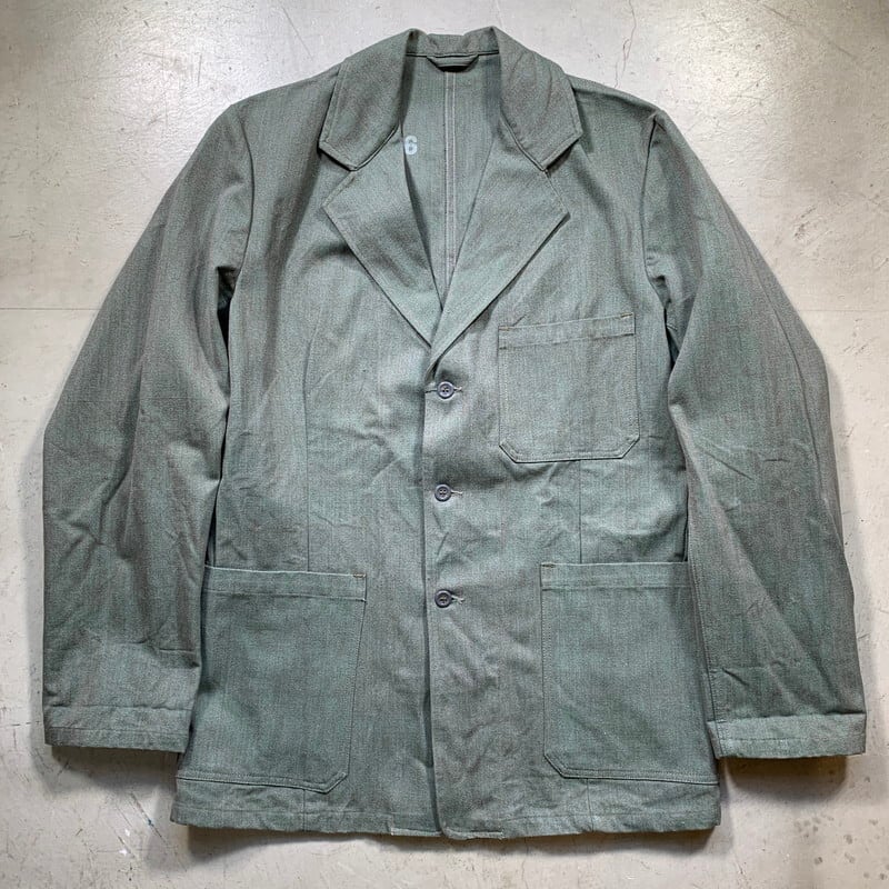 50's 60's スウェーデン軍 プリズナージャケット Swedish Army Prisoner 囚人服 玉虫色 コットン ユーロミリタリー  グッドコンディション 希少 ヴィンテージ BA-1434 RM1803H | agito vintage powered by BASE