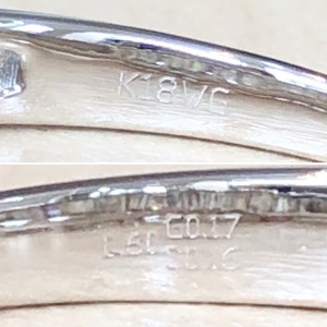 ✨合計0.60ct✨ダイヤモンド❣️ダイヤ K18WG リング 指輪 スピネル