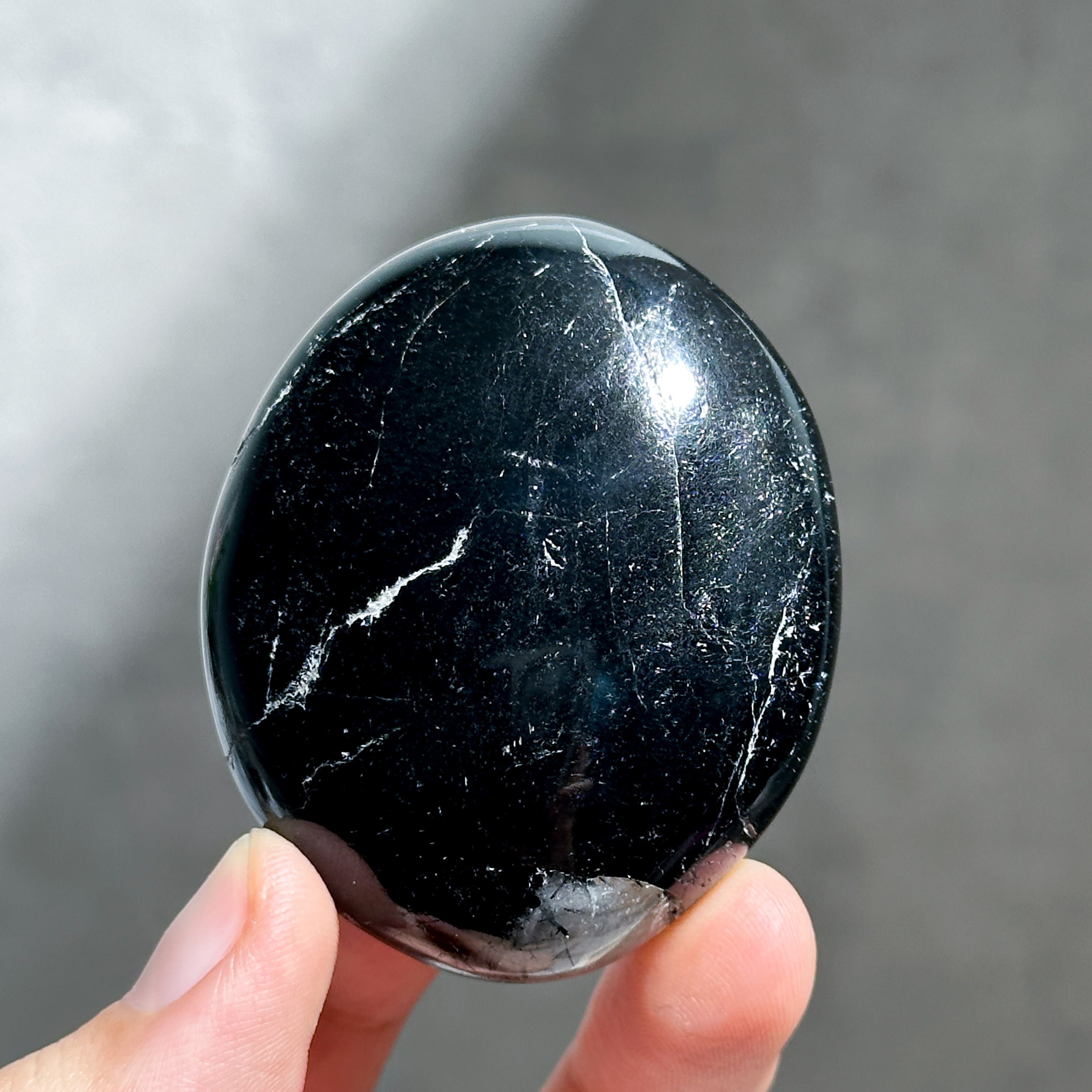 ブラックトルマリン パームストーン44◇ Black Tourmaline ◇天然石