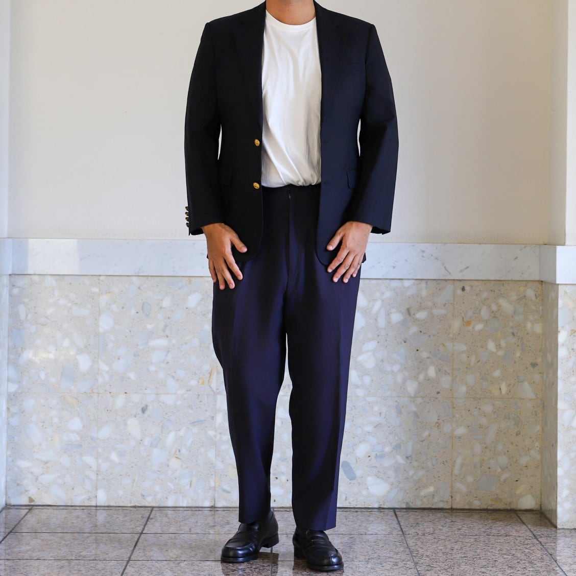 極美品】BROOKS BROTHERS Loro Piana Made in Canada wool Navy blazer