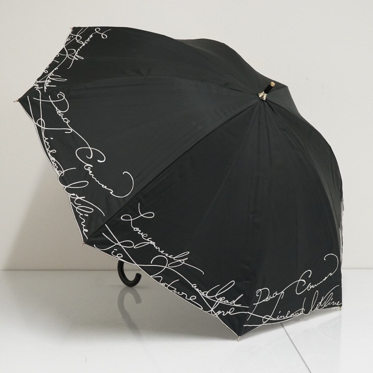【Blacky様】訳あり ビューランス 日傘 日傘 Beaurance ビューランス USED品 晴雨兼用 ブラック スカラップ