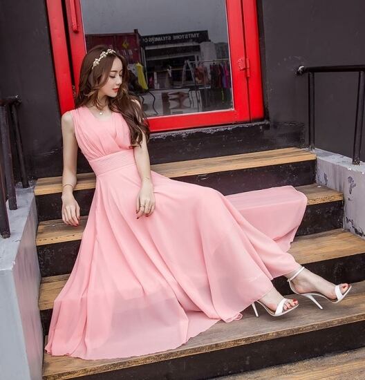 ワンピース ワンピ レディース サマードレス Vネック ノースリーブ