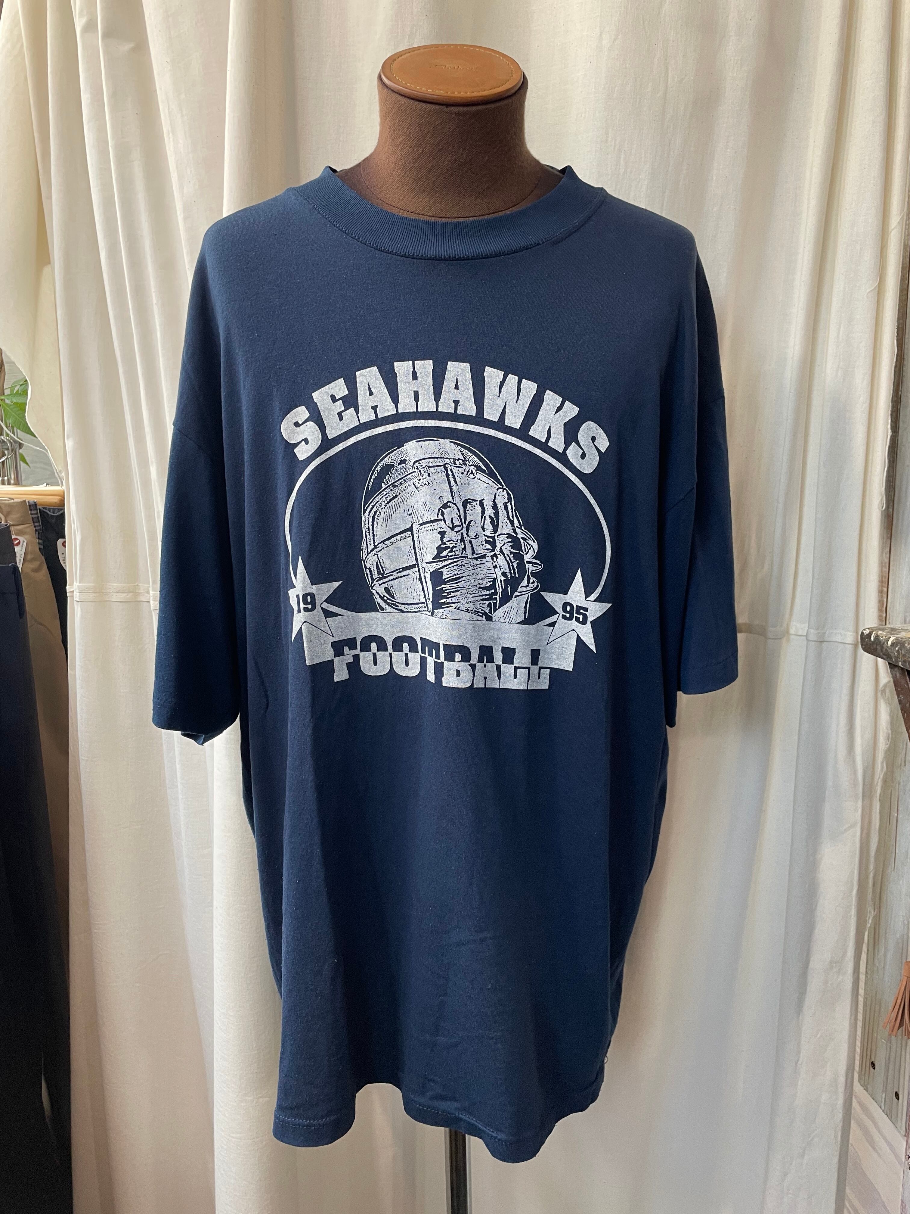USA製 90's old SEAHAWKS プリントTシャツ シングルステッチ アメフト オールド