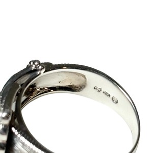 ROKUZAN silver belt ring set with turquoise & seed pearl