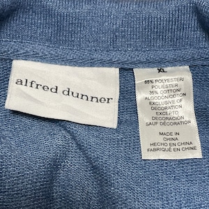 【alfred dunner】刺繍 襟付き 肩パッド ハーフジップ スウェット プルオーバー かわいい系 レディース XL US古着