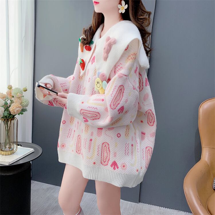 【outer】ドールカラーニットセーター M28291