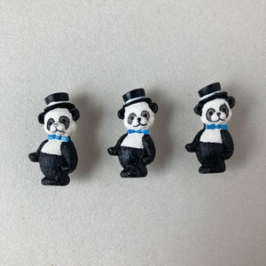 帽子でおめかしパンダのUKボタン（28mm）