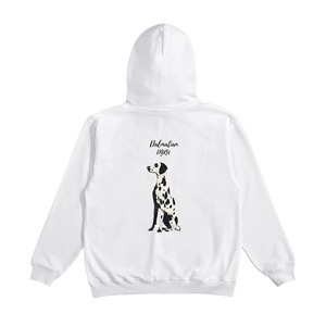 ダルメシアン　ジップパーカー　バックデザイン
