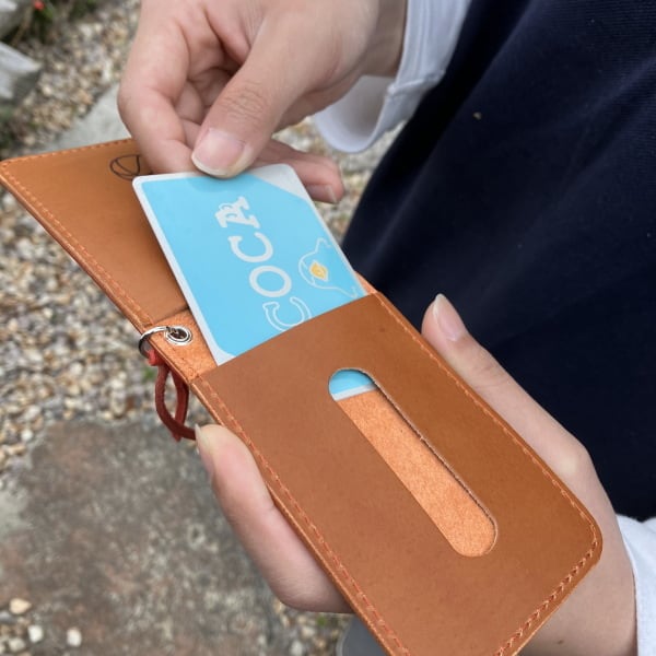 ドラゴンフライズ×広島ジビエレザー】鹿革二つ折りカードケース｜在庫