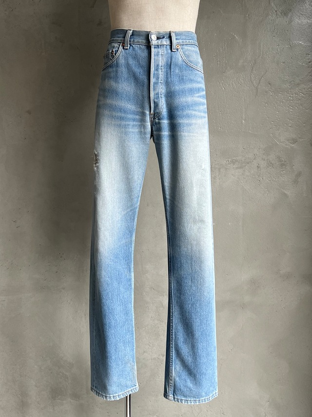 MADE in USA "Levi's" 501 ワンポイントクラッシュデニムパンツ