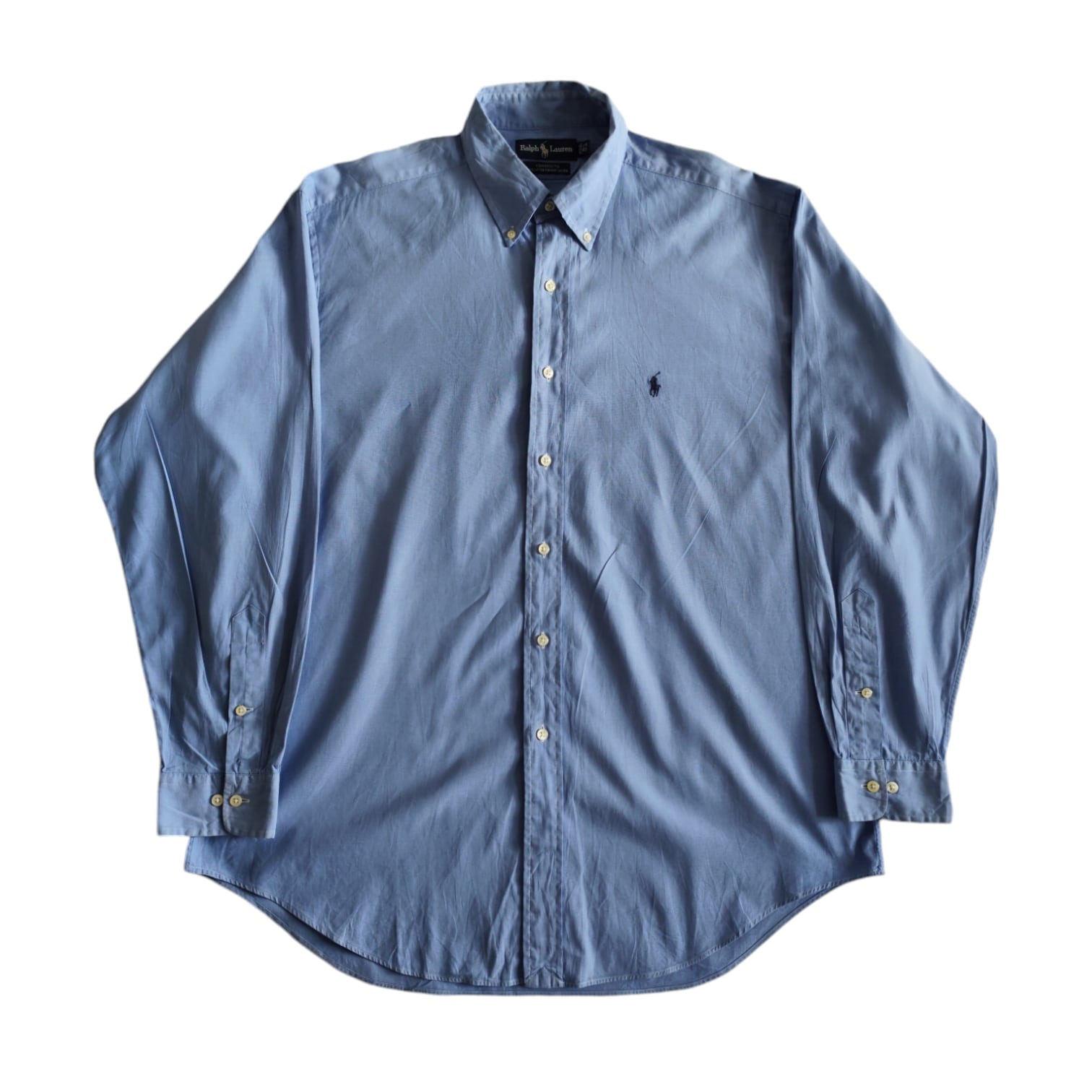Ralph Lauren ラルフローレン ドレスシャツ M 青x白(チェック) シャツ