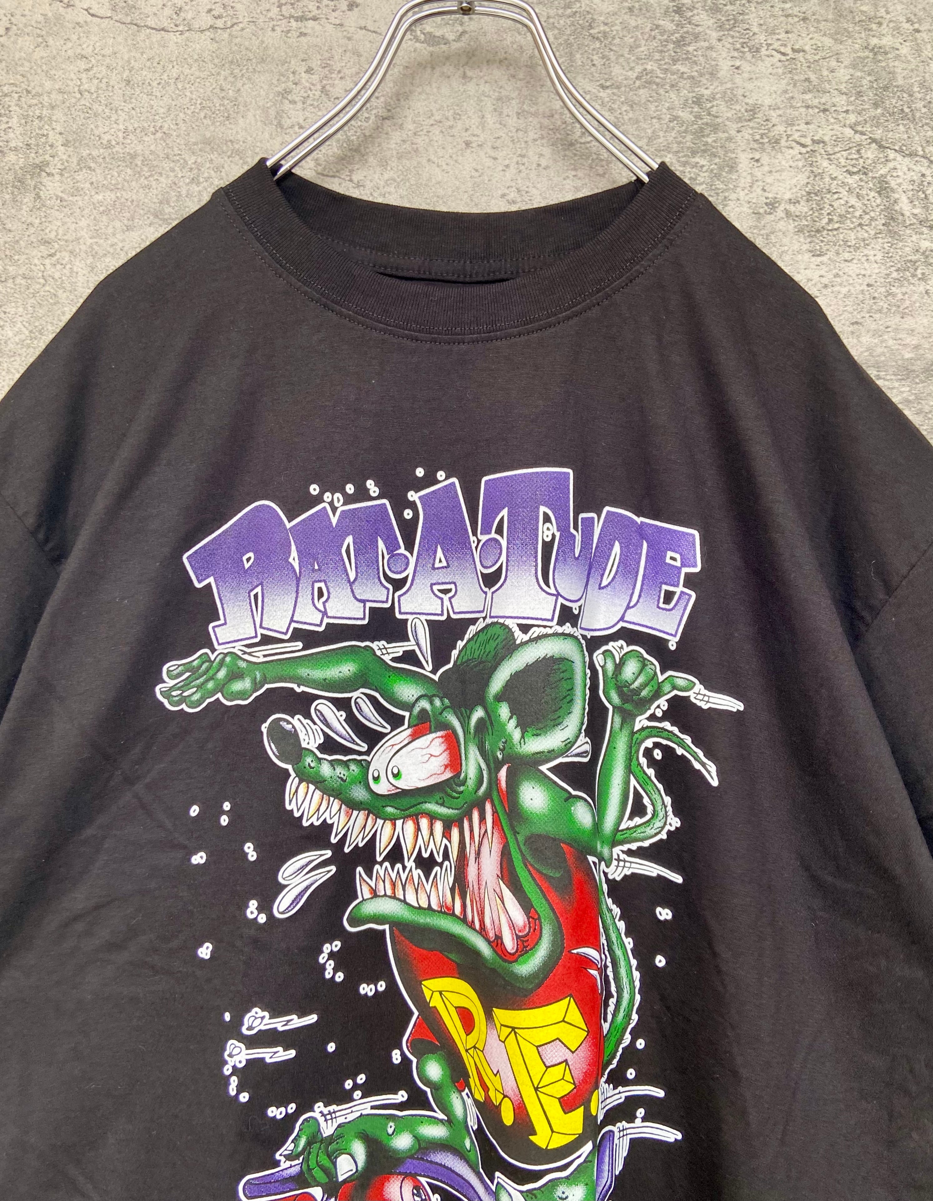 Rat Fink/ラットフィンク デカロゴ Tシャツ クレイジー