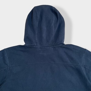 【UNDER ARMOUR】2XL ビッグシルエット パーカー HUNT ロゴ プリント スウェット フーディー hoodie プルオーバー アンダーアーマー フードロゴ us古着