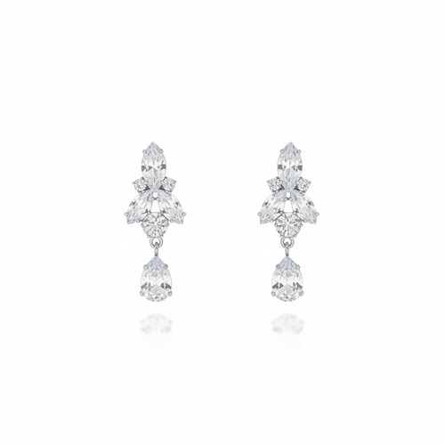 グレースドロップキュービックジルコニアピアス(イヤリング) 画像