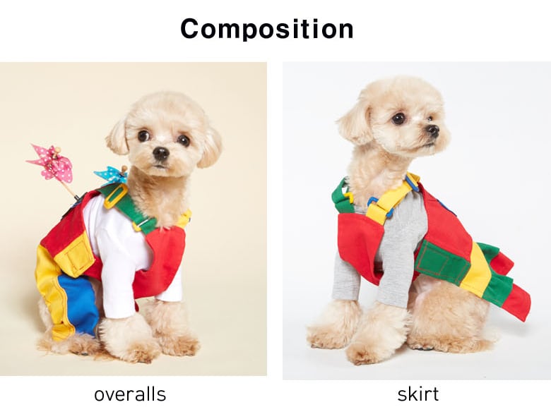 LEGOオーバーオールスカート＆パンツ S~XL  /  犬の服 犬服 ワンピース ペット洋服 ドッグウェア ペット用品 小型犬 中型犬