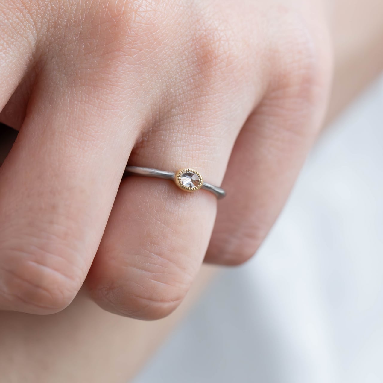 atelier plow ローズカットダイヤモンドリング K10イエローゴールド ローズカットダイヤモンドリング | atelier plow online shop