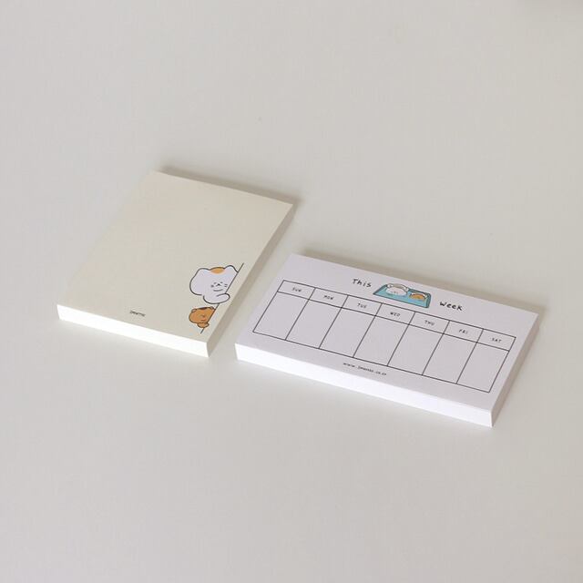 メモ ウオン プウ メモパッド 韓国文具 3months La Violette メモ ウオン プウ メモパッド 韓国文具 3months La Violette