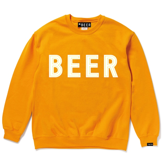 BEER アップリケロゴスウェット(裏起毛) オレンジ